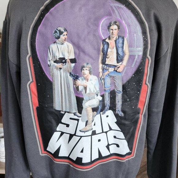 Disney Star Wars Zipper Up Hoodie, NWT, Men's Large, Logo front graphic on back - Picture 7 of 12